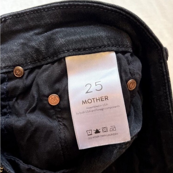 Mother The Looker in Not Guilty Black Stretch Skinny Jeans 25 - Picture 6 of 7